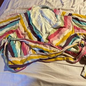 Azoe rainbow multicolor wrap top large